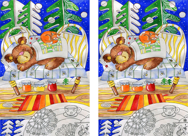 найти 10 отличий