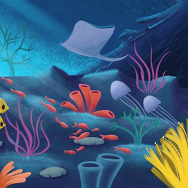 Подводный мир. Иллюстрация детская