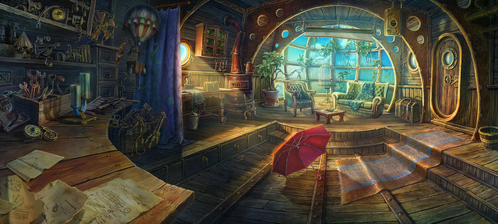 В домике старика