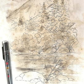 пейзаж-рис. из пятна...