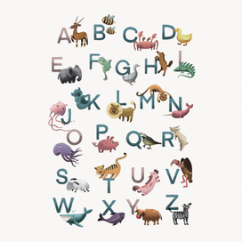Английский алфавит с животными