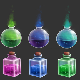 Бутылки с зельем