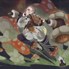 Сплеш арт в стиле genshin impact