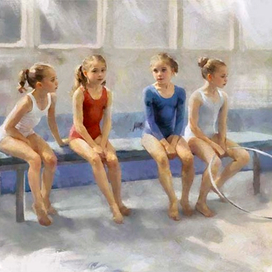 Гимнастки. Эскиз