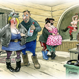 Иллюстрация к рассказу А. Пассета Журнал "Колесо смеха"