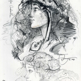 illustration Sketch. "Snow White and the Seven Dwarfs" 