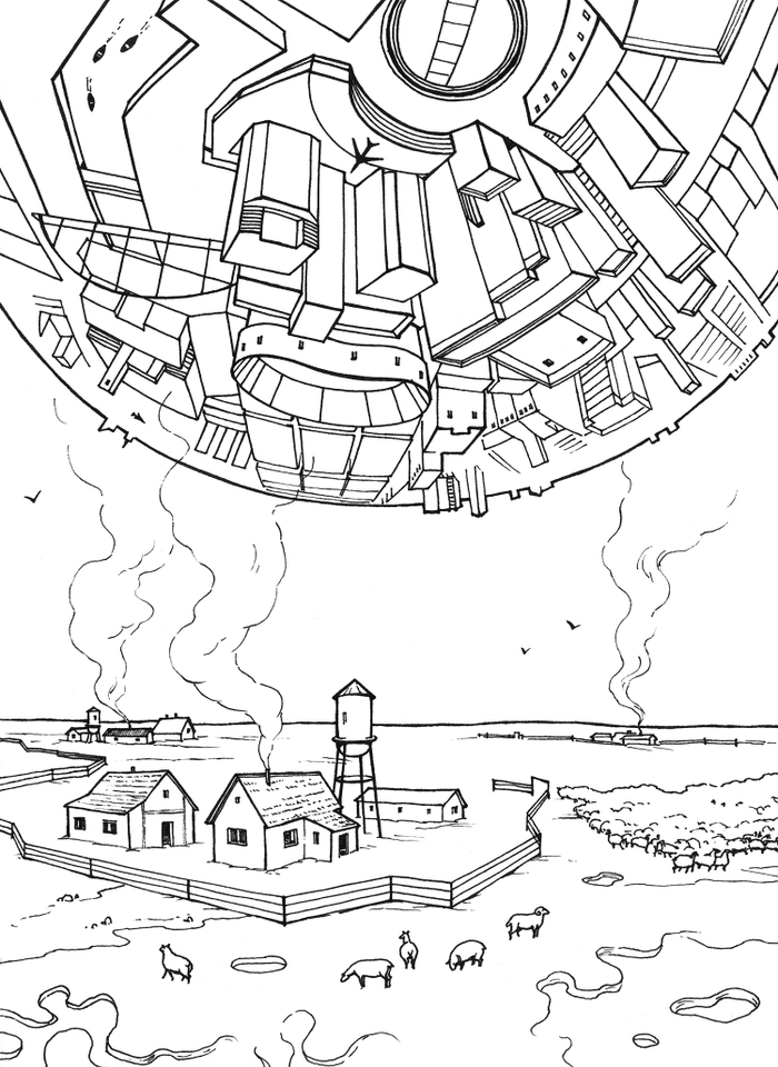 Раскраска "Старая ферма"