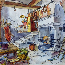 &quot;Кухня в доме губернатора&quot; к роману Ганса Якоба Кристофа Гриммельсгаузена &quot;Симплицисс