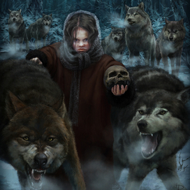 Девочка с волками
