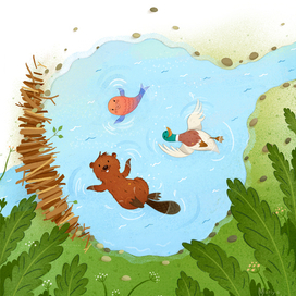 A Little Beaver Makes a Pond