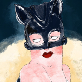 женщина кошка