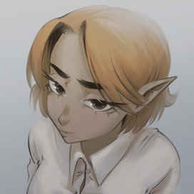 рыженькая дама с эльфийскими ушами