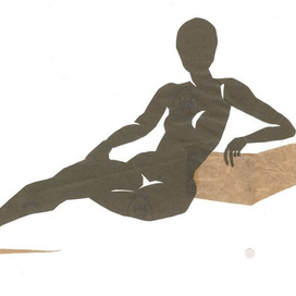 коллаж, обнаженная натура