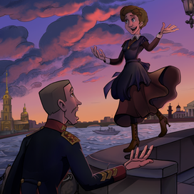 Закат в Петрограде