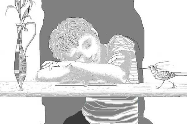 Мальчик и птичка