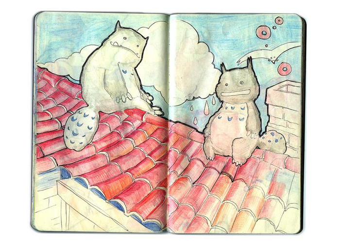 коты на крыше