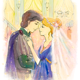 иллюстрация "Золушка и принц"