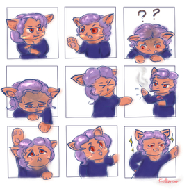 Челлендж "Нарисуй своего персонажа в разных вариантах" 