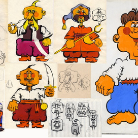 Эскизы разработки персонажей для настольной игры и т.д. 1993 год. Семён Брунька.