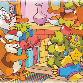 Д. В. Выборгский К Таксе и Цыплёнку приходят гости