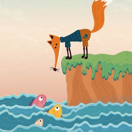 Знакомство.  Детская книжная иллюстрация.