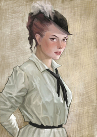 портрет в стиле ретро