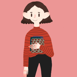  девочка с тетрадками