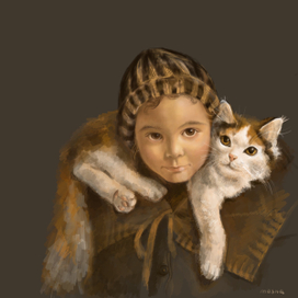 Девочка с кошкой