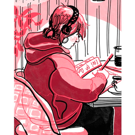 Девушка в розовом