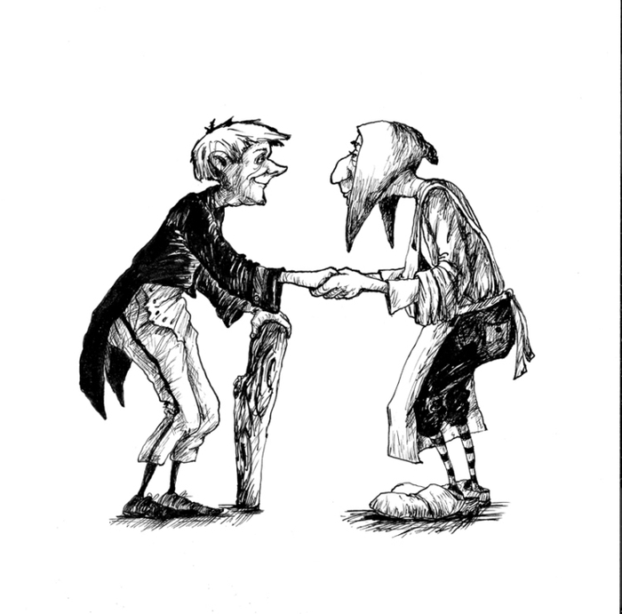  По рисунку к каждой главе, т.е. к заглавию.  Торжественная передача будущего буратино