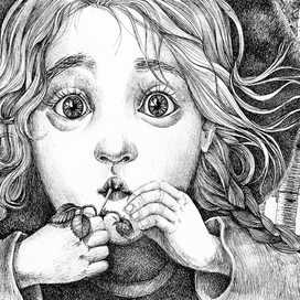 девочка с ягодой