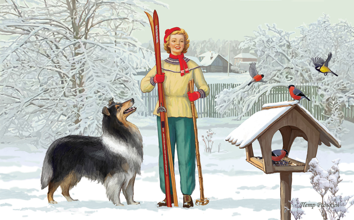 Декабрь. Девушки и собачки.