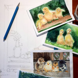 Акварельные миниатюры