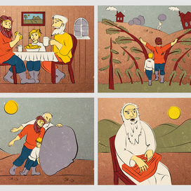 Иллюстрации к сказке "О трезвых помыслах Ратибора"