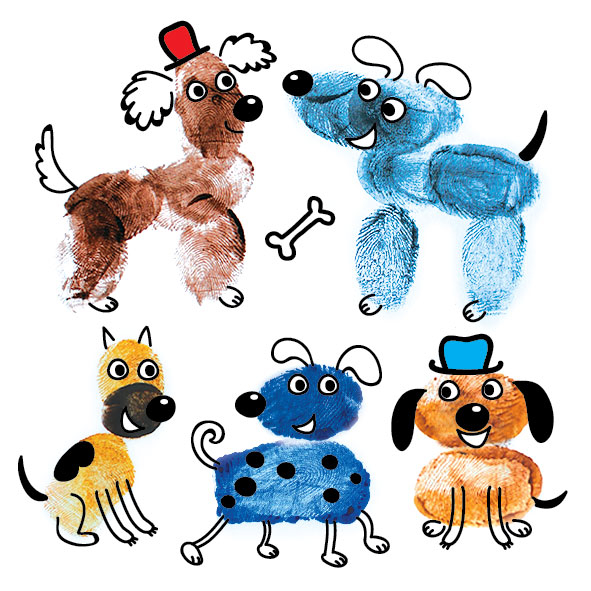 Рисунки по отпечаткам