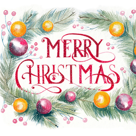 открытка Merry Christmas