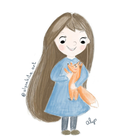 Девочка с лисенком