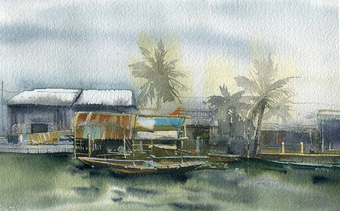 Рыбацкая деревня. Из цикла работ Вьетнам