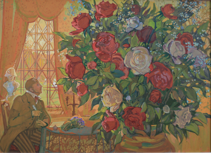 Обломовъ. Цветы.