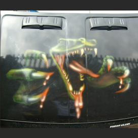 Аэрография на капоте 2