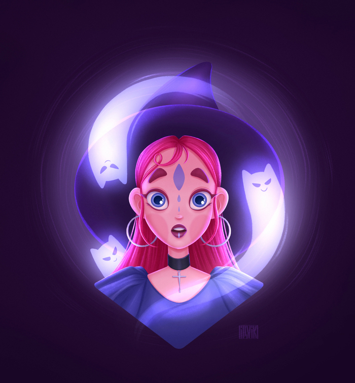 Начинающая ведьма и котики-призраки