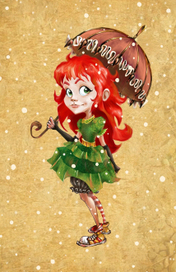 оранжевое солнце под кружевным зонтом