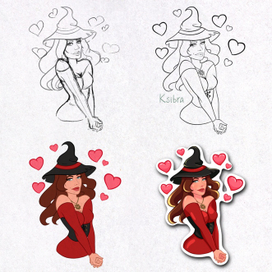 Этапы работы над стикерами