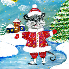 новогодняя мышка