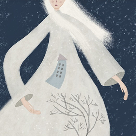 зима в платье из снега