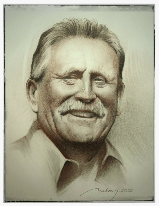 Портрет веселого человека.