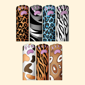 Набор книжных закладок "Лапки-закладки" (7 шт.)