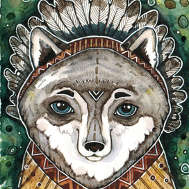 Волк индеец