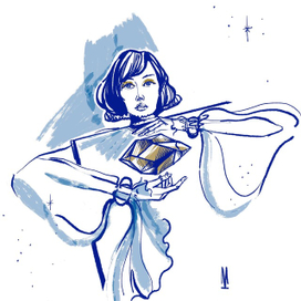 Инктобер 2021, день1. Cristal