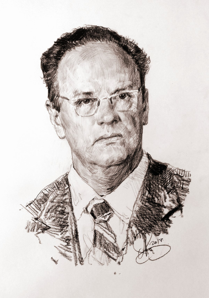 Портрет по фото сепией